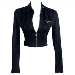 1995 Versace Longsleeve croptop/ Jacket